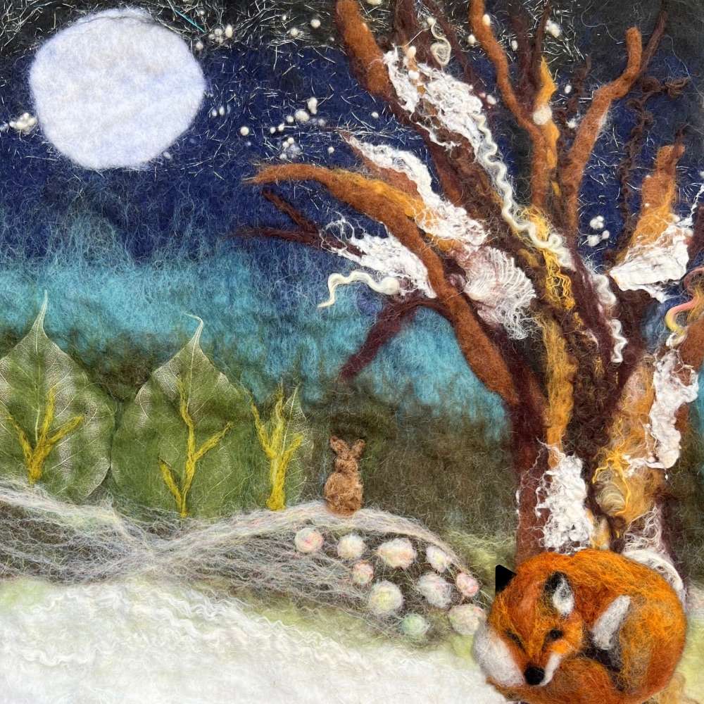 13 December 2026 - Half Day - Eve Marshall: Winter Wonderland Felted Picture with Sleeping Fox - Image 4