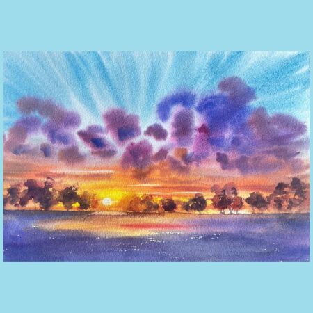 17 April 2027 - Full Day - Karin Christensen: Paint skies in Watercolours