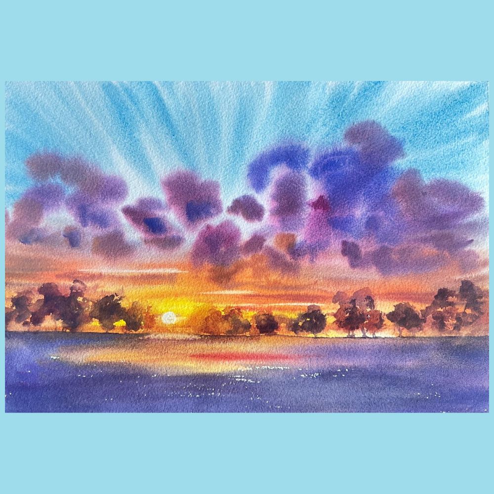 17 April 2027 - Full Day - Karin Christensen: Paint skies in Watercolours